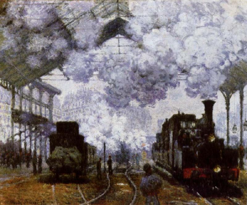 Claude Monet The Gare Saint-Lazare Arrival of a Train Norge oil painting art